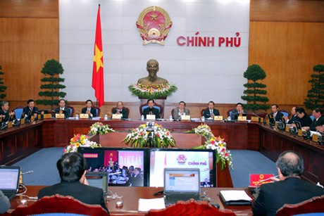 Toàn cảnh Hội nghị trực tuyến của Chính phủ với các địa phương ở điểm cầu Trụ sở Chính phủ tại Hà Nội. Nguồn: chinhphu.vn